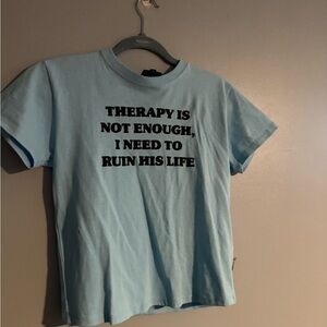 Teddy Fresh Sky Blue Tee with Black Graphic
